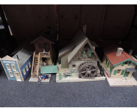 A selection of G scale building and accessories 