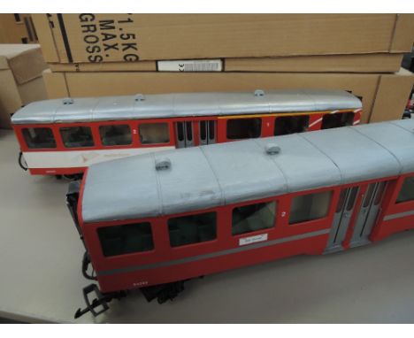 Two scratch built G scale Rhb and Bvz coaches