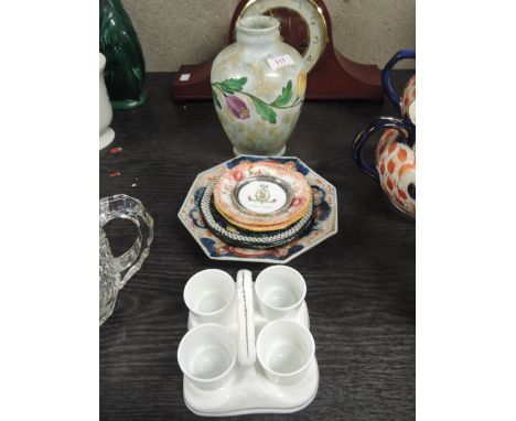 A HM 'First Royal Dragoons' Aynsley pin dish and a selection of ceramics etc