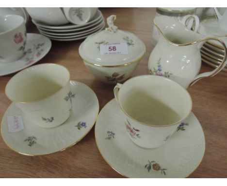 A selection of Royal Copenhagen Frijsenborg including Milk, Sucre and two cups and saucers