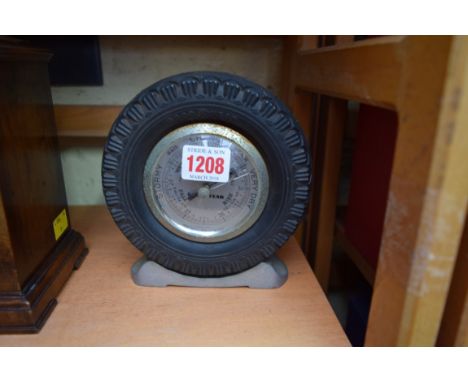 A vintage Goodyear advertising aneroid barometer, 15cm diameter.
