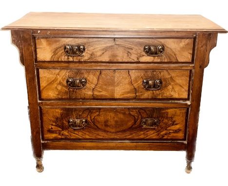 A 19th century continental Walnut chest of drawers