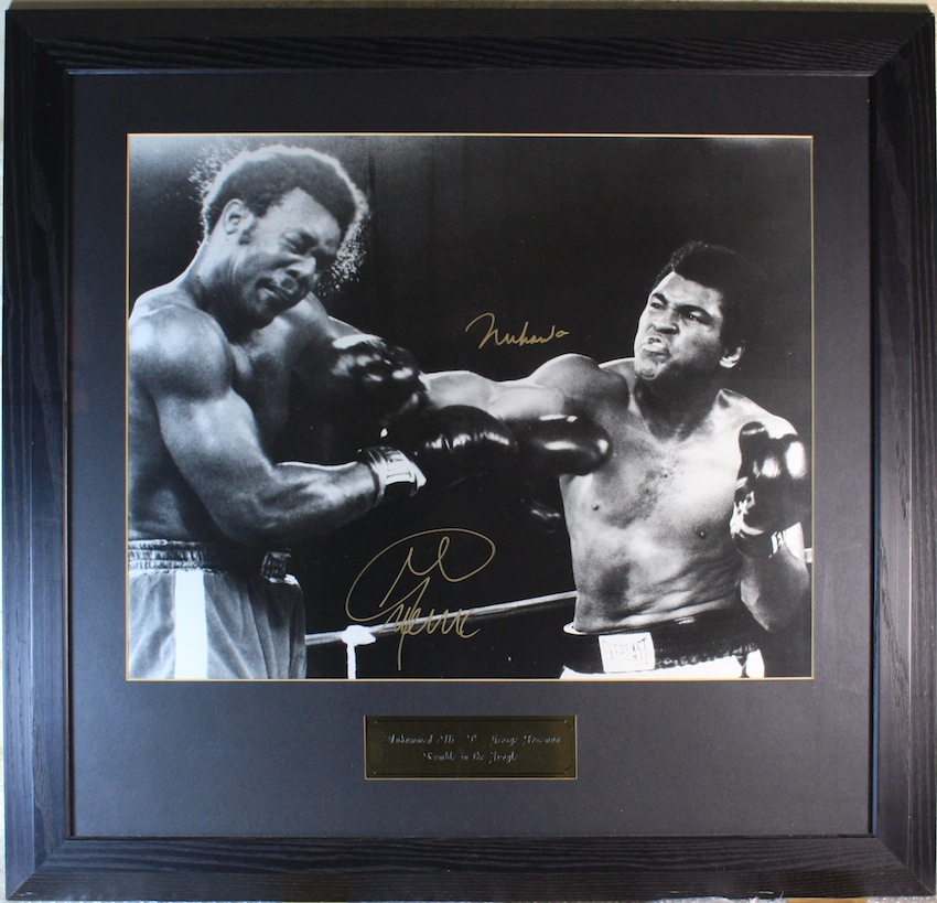 Muhammad Ali George Foreman Signed. Rumble in the Jungle, a 20” x 16 ...