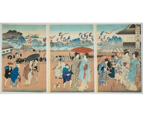 Artist: Chikanobu Yoshu (1838-1912) Title: Star Festival Series title: Customs of Edo for the Twelve Months Publisher: Yokoya