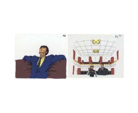 Set of 2 cels:Character(s): Leorio/ KurapikaSeries: Hunter x HunterStudio: Nippon AnimationDate: 1999-2001Condition: Sketch/ 