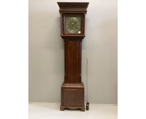 A George III oak thirty hour longcase clock, the 12in. dial marked R. Midgley of Halifax, height 214cm***CONDITION REPORT***P