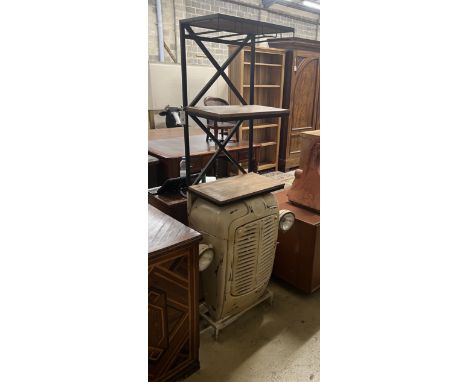 A vintage 'tractor' front bar, length 81cm, depth 34cm, height 182cm***CONDITION REPORT***PLEASE NOTE:- Prospective buyers ar