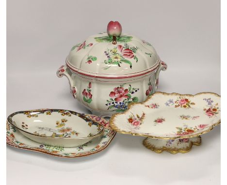 A group of floral ceramics comprising Spode, Limoges and Hammersley, largest 29cm wide***CONDITION REPORT***PLEASE NOTE:- Pro