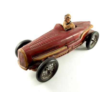 LARGE SCALE MODEL OF A VINTAGE RACING CAR