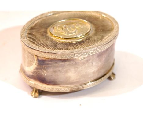 St James Company hallmarked silver musical trinket box, limited edition 308 of 500, London 1979, gross 227g. P&amp;P Group 1 