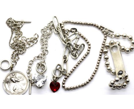 Five silver bracelets, total weight 52g, some marked sterling silver. P&amp;P Group 1 (£14+VAT for the first lot and £1+VAT f