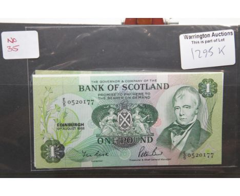 Six Scottish banknotes. P&amp;P Group 1 (£14+VAT for the first lot and £1+VAT for subsequent lots) 