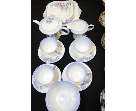 Shelley afternoon tea service, pattern 12384 781613. Not available for in-house P&P.Condition Report: Hairline crack in jug, 
