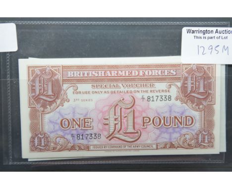 Eleven British Armed Forces banknotes. P&amp;P Group 1 (£14+VAT for the first lot and £1+VAT for subsequent lots) 