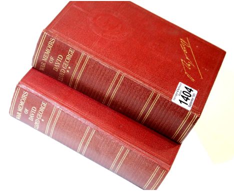 The War Memories of David Lloyd George in two volumes published by Odhams Press. P&P Group 1 (£14+VAT for the first lot and £