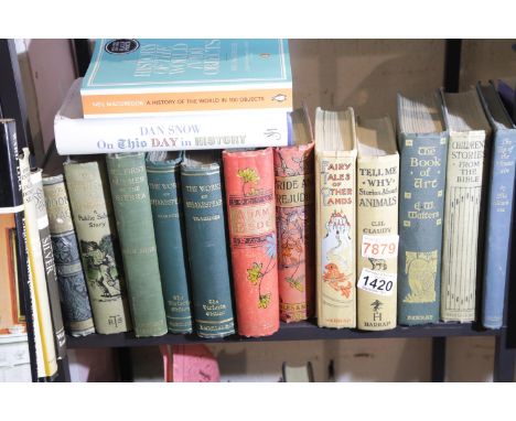 Shelf of vintage books. Not available for in-house P&amp;P 