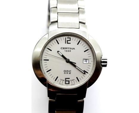 Gents Certina ODC One wristwatch, boxed. Dial D: 30 mm. P&P Group 1 (£14+VAT for the first lot and £1+VAT for subsequent lots