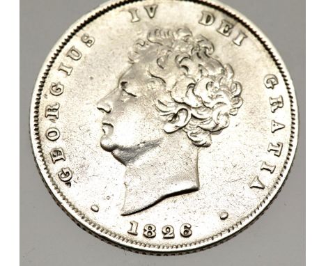 1826 - Silver Shilling of King George IV. P&amp;P Group 1 (£14+VAT for the first lot and £1+VAT for subsequent lots) 