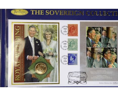 Benham limited edition stamp sovereign cover Royal Wedding, 144/200. P&amp;P Group 1 (£14+VAT for the first lot and £1+VAT fo