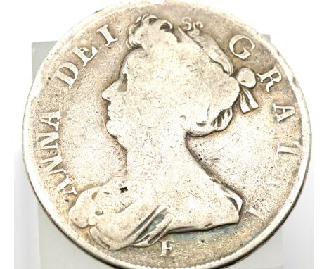 1707 - Silver Half Crown of Queen Anne - Edinburgh mint - rare issue. P&amp;P Group 1 (£14+VAT for the first lot and £1+VAT f