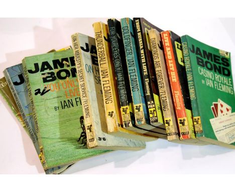 Eleven Ian Fleming pan James Bond paperbacks. P&amp;P Group 3 (£25+VAT for the first lot and £5+VAT for subsequent lots) 