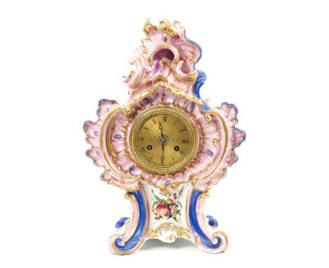 19th century French mantel clock with eight day spring-driven movement, silk suspension and outside countwheel striking on a 