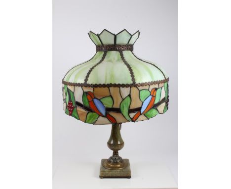 Late 19th century French green onyx table lamp, modelled as a ewer with champlevé enamel to top, neck and pedestal base, rais