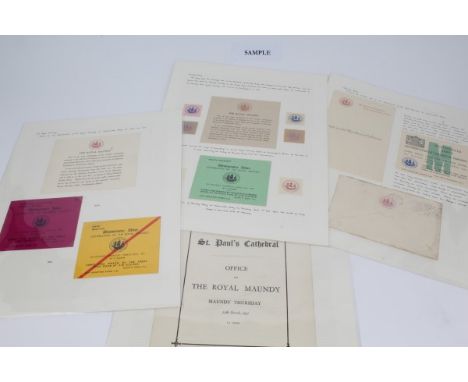 The Royal Maundy collection of correspondence, invitations, Orders of Service, etc (3 folders) CONDITION REPORT Too many to l