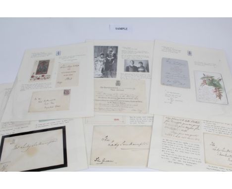 Lady Southampton archive - signed letter, Easter card and a Christmas card from Queen Victoria, signed letter from The Royal 