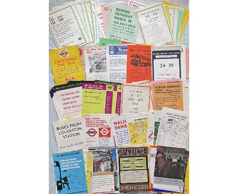 Considerable quantity (c200) of mainly 1960s/70s London Transport bus stop PANEL POSTERS including route alterations, special