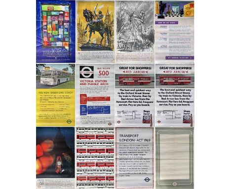 Quantity (12) of 1960s London Transport double-royal POSTERS comprising 1963 Sightseeing Bus Tour by Dobson, 1963 Richard Lio