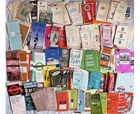 Very large quantity (c400) of 1920s-70s London Transport etc LEAFLETS &amp; BROCHURES including London Traffic Notes, British