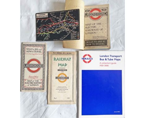 Selection (5 items) of London Underground etc MAPs etc comprising 1908 postcard map for Franco-British Exhibition, Liverpool 