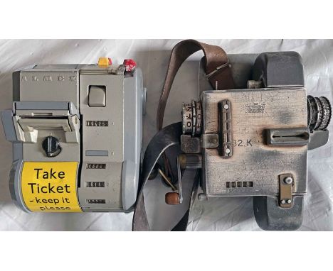 Pair of TICKET MACHINES comprising a London Transport ALMEX E (machine number 6815, operating condition unknown) and an Inser