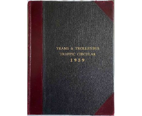1939 officially-bound volume of London Transport Trams &amp; Trolleybuses TRAFFIC CIRCULARS. Covers the first months of WW2. 