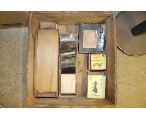 A box of Magic Lantern slides 
