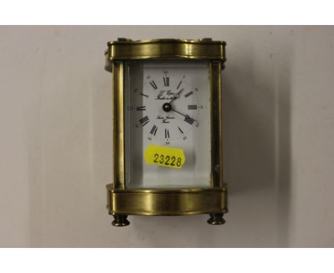 A French brass carriage clock 