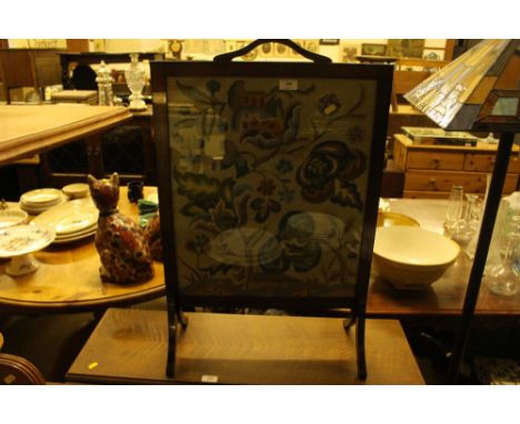 A woolwork firescreen