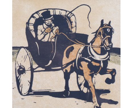 William Nicholson, The Cabriolet, lithograph, published by The Studio, plate 15.5cm x 15cm, mountedGood condition