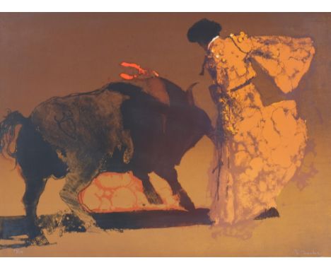 Bernie Fuchs (American, 1932 - 2009), Matador, screenprint on Arches paper, signed in pencil, no. 74/150, sheet 56cm x 76cm, 