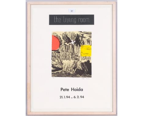 Pete Hoida, The Living Room, screenprint, 1994, signed in pencil, sheet 65cm x 50cm, framedVery good condition
