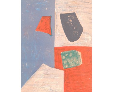 Serge Poliakoff, Composition 1958, original lithograph for XX Siecle, sheet 31cm x 24cm, framedGood condition