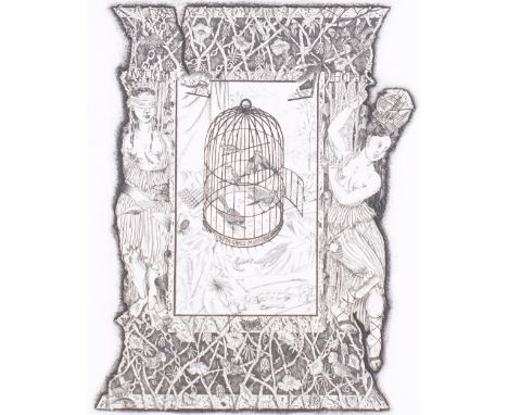 Matilda Harrison, fantasy illustration, etching, signed in pencil, dated '88, no. 20/100, printed on Zerkall paper by Hope Su