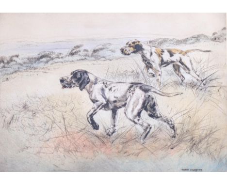 Henry Wilkinson, Gundogs, 3 etchings, all signed in pencil, plate 24cm x 34cm, framedGood condition