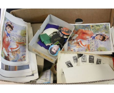 Box of mixed collectables to include boxed vintage Mink Brooches, Cigarette cards, Boxed Royal Worcester cake plate &amp; kni