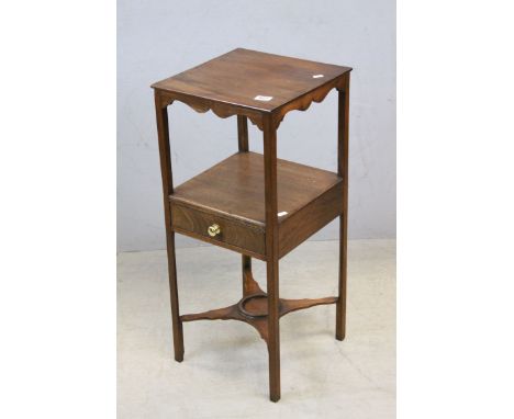 Early 19th century Mahogany Washstand with Pot Shelf and Drawer, 36cms wide x 81cms high