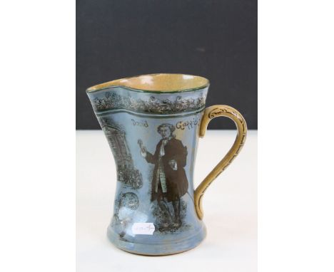 Royal Doulton Stoneware Jug depicting "David Garrick &amp; St John's Gate Clerkenwell, scene of his First Perfomance London",