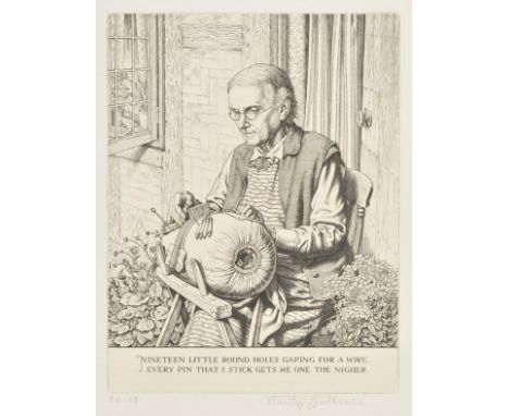 *Anderson (Alfred Charles Stanley, 1884-1966). The Lacemaker: or, 'The fruitful ground, the quiet mind', 1914,  engraving on 