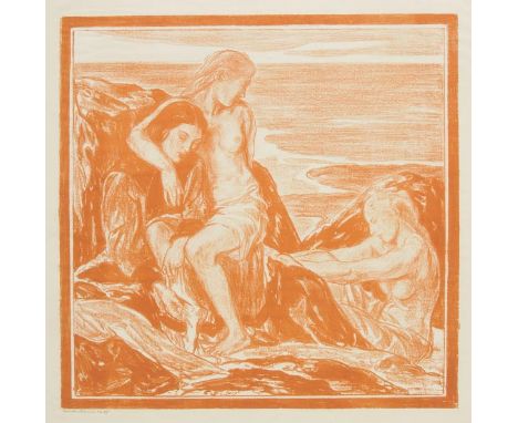 *Shannon (Charles Haslewood, 1863-1937). Late Summer, 1917,  lithograph printed in red-brown on Ingres laid paper, signed in 