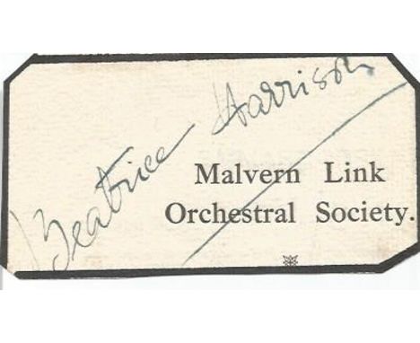 Beatrice Harrison signature piece. 9 December 1892, 10 March 1965 was a British cellist active in the first half of the 20th 